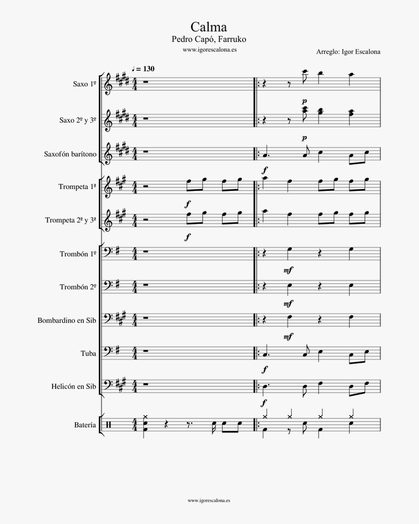 Transparent Farruko Png - Clarinet Anime Sheet Music, Png Download, Free Download