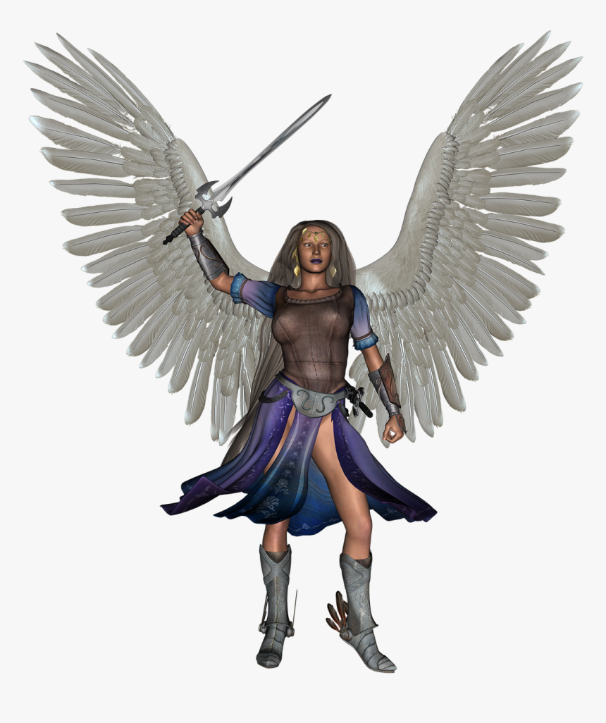 Angel Fantasy Warrior Free Photo - Woman Action Figure With Wings, HD Png Download, Free Download