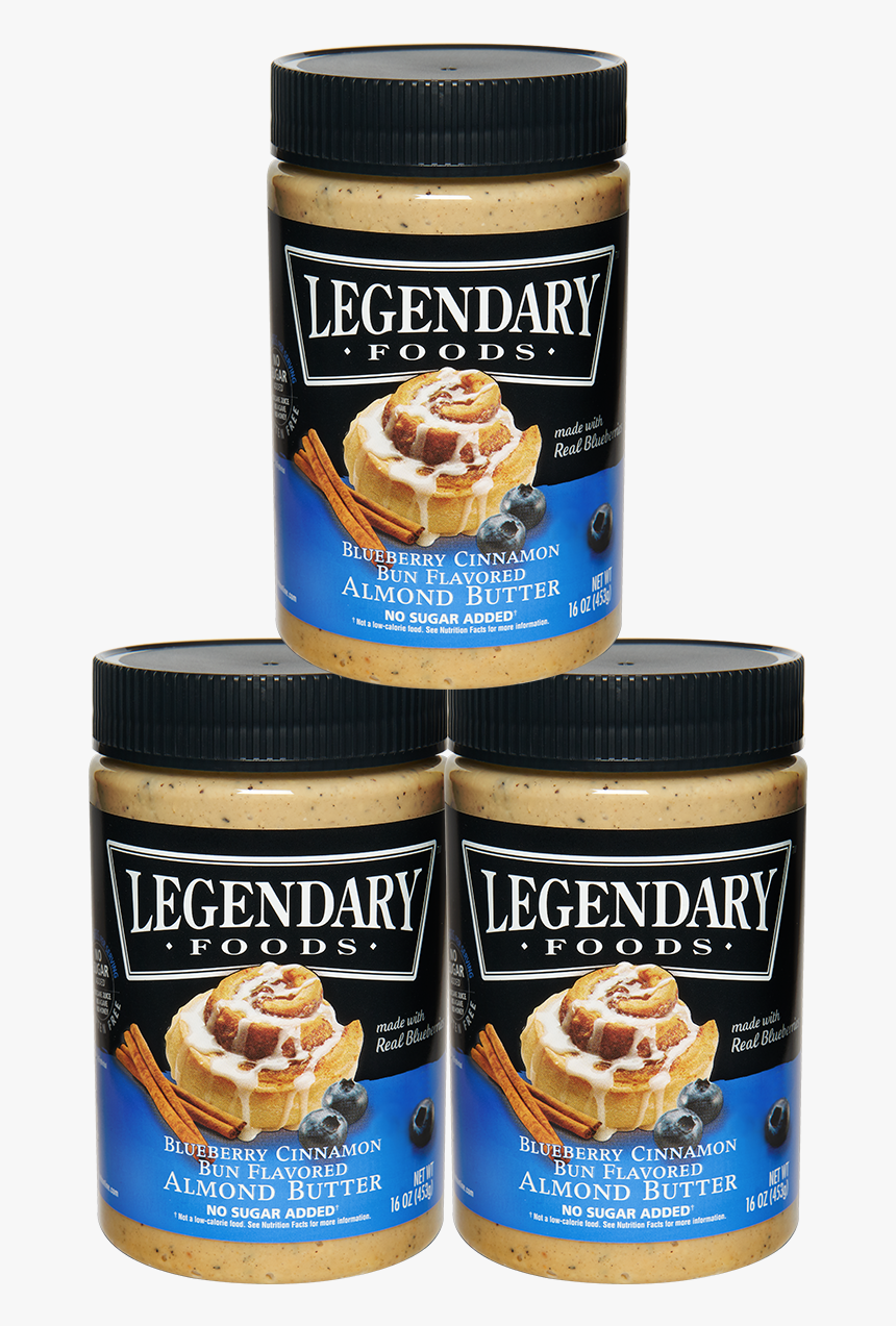 3-pack Blueberry Cinnamon Bun Almond Butter , Png Download - Dulce De Leche, Transparent Png, Free Download