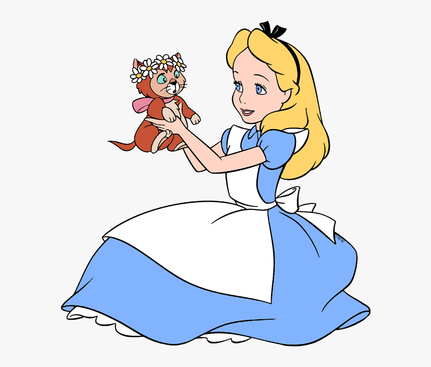 Alice In Wonderland And Dinah Clipart, HD Png Download, Free Download