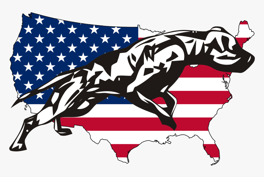 Usa Karte, Hundespiele, Pitbull, Stempeln - Transparent Usa Flag Map, HD Png Download, Free Download