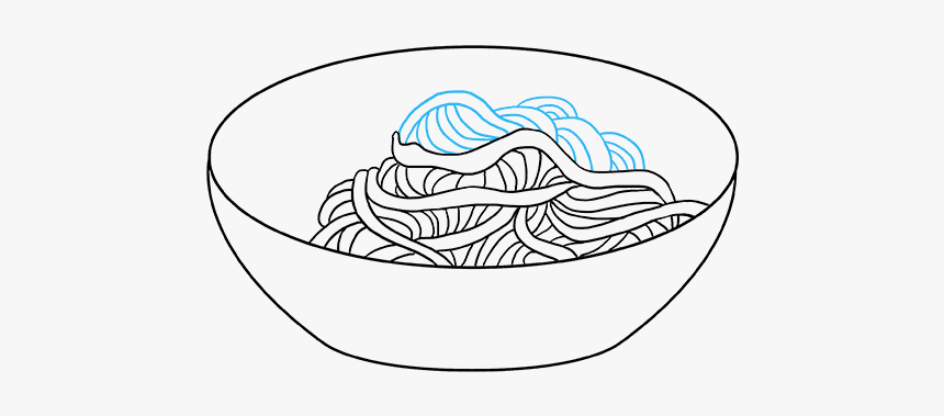 Food Drawing Easy Noodles, HD Png Download, Free Download