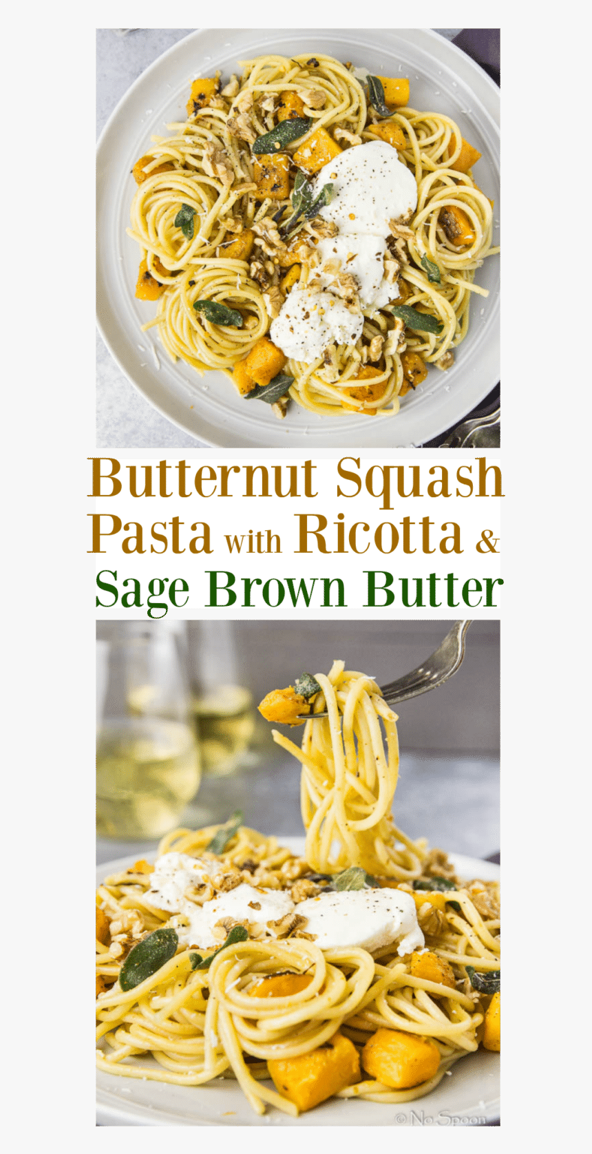 Butternut Squash Pasta With Ricotta & Sage Brown Butter - Tagliatelle, HD Png Download, Free Download