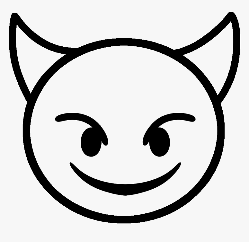 Devil Emoji Coloring Page, HD Png Download, Free Download