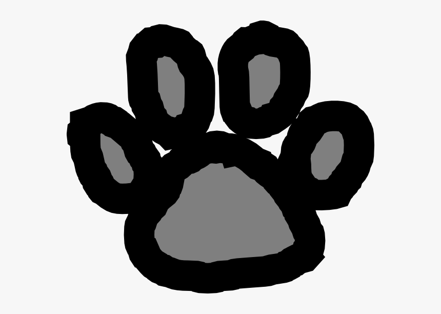 Tiger Dog Black Panther Paw Clip Art - Monkey Paw Drawing Easy, HD Png Download, Free Download