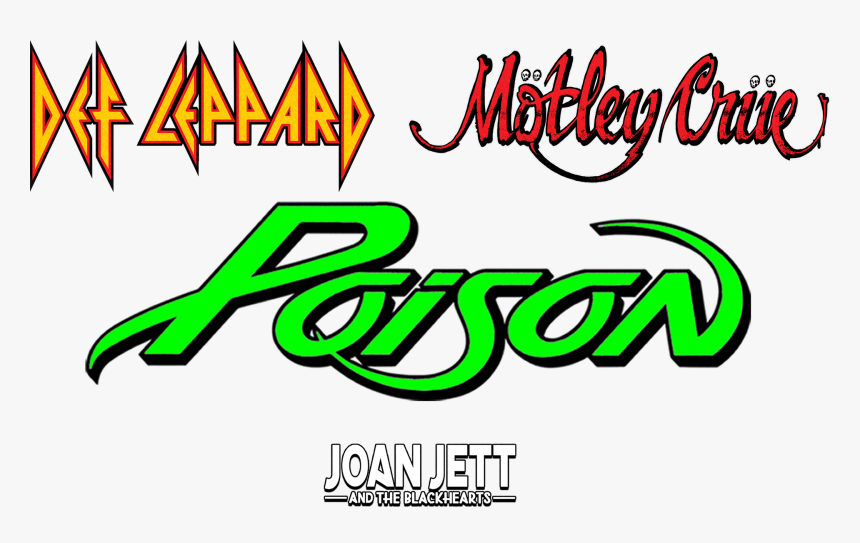 Motley Crue, Def Leppard, Poison & Joan Jett U - Poison Band Logo, HD Png Download, Free Download