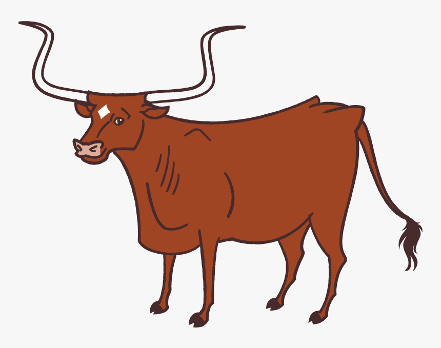 Ox Clipart Longhorn - Texas State Animal Cartoon, HD Png Download, Free Download
