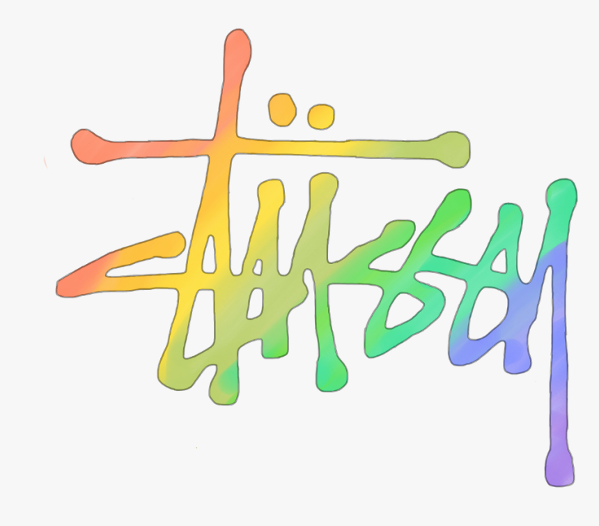 #stussy #stussy #ロゴ #rainbow #レインボー #虹 #freetoedit - Png ストゥーシー, Transparent Png, Free Download