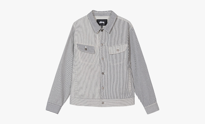 Stussy Mixed Stripe Trucker Jacket Hickory Preview - Jacket, HD Png Download, Free Download