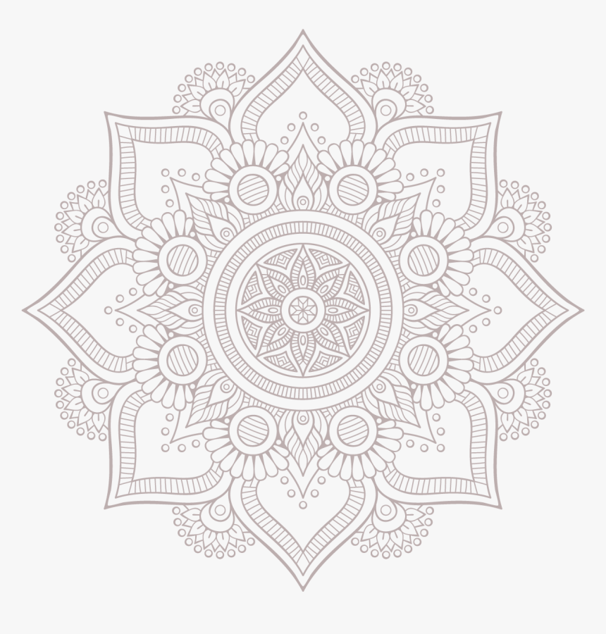 Art Bridesmaid Pen Paper Therapy Mandala Dress Clipart - Mandalas Para Picsart Color, HD Png Download, Free Download