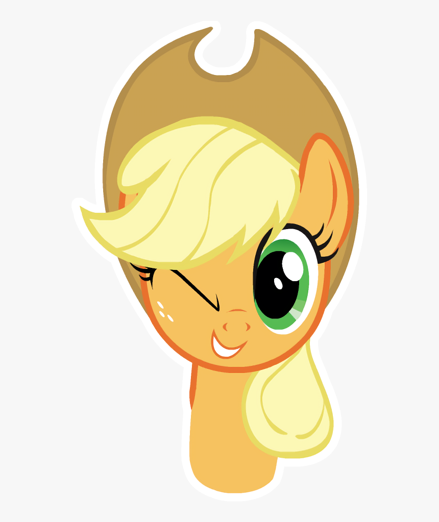 Applejack, Official, One Eye Closed, Safe, Simple Background, - My Little Pony Png, Transparent Png, Free Download