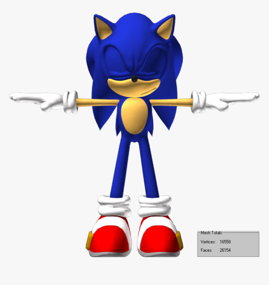 Sonic With Eyes Closed , Png Download - Sonic With His Eyes Closed, Transparent Png, Free Download