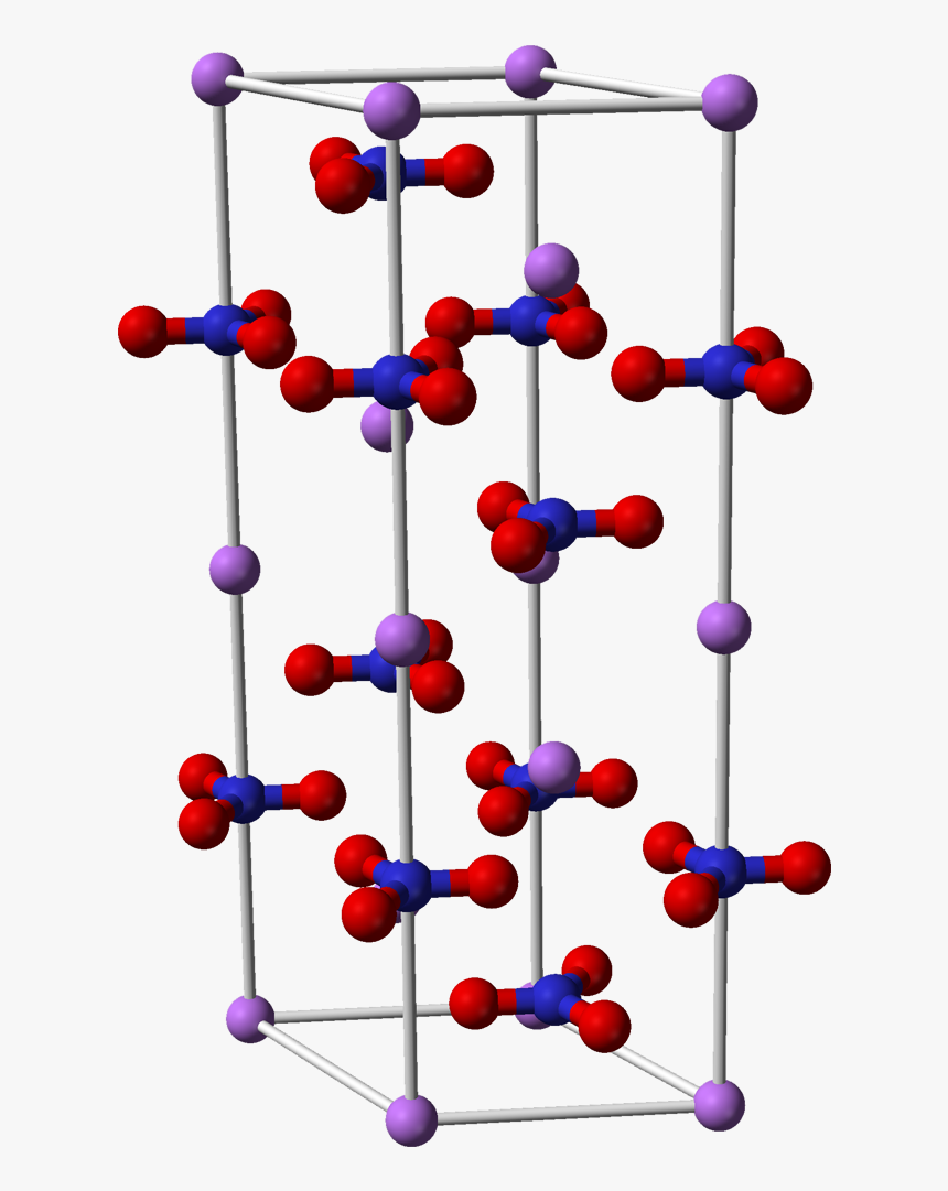 Lithium Nitrate Unit Cell 3d Balls - Ammonium Nitrate Crystal Lattice, HD Png Download, Free Download