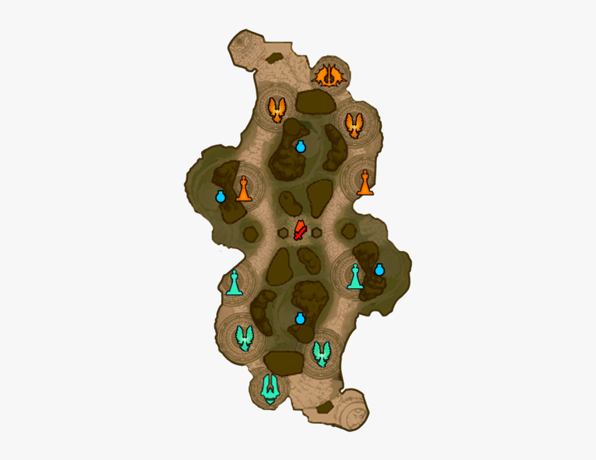 Clashv4 Minimap - Smite Old Clash Map, HD Png Download, Free Download