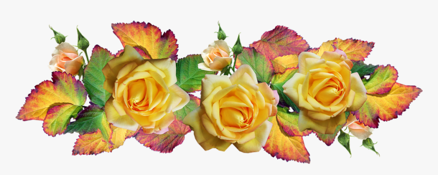 Flowers, Roses, Autumn Leaves, Fragrant, Cut Out - Autumn Flower Png Frei, Transparent Png, Free Download