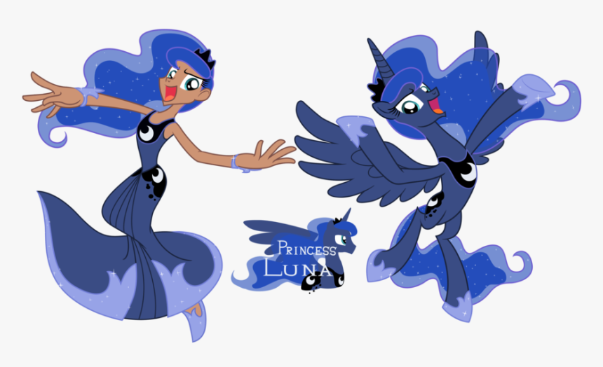 Princess U N Princess Luna Princess Celestia Pinkie - My Little Pony Princess Luna Human, HD Png Download, Free Download