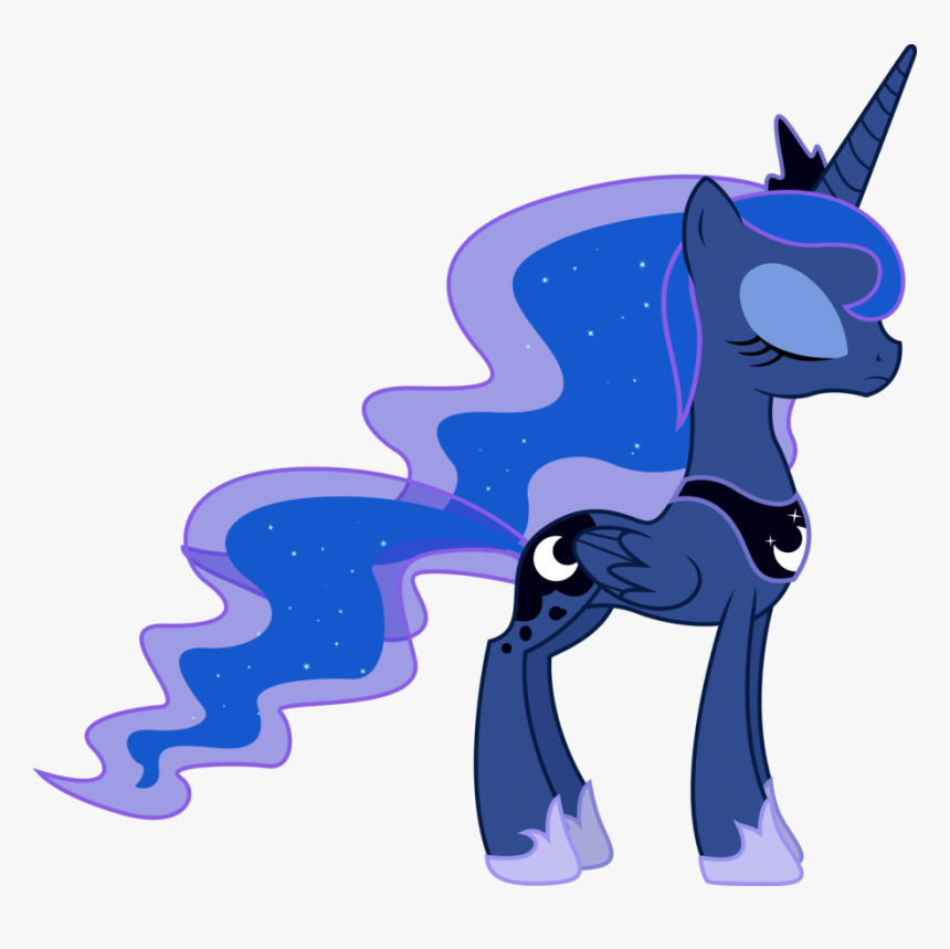 Princess Clipart Eyes - Mlp Luna Closed Eyes, HD Png Download, Free Download