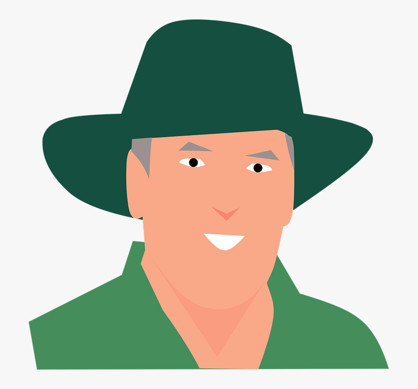 Man, Hat, Avatar, Cartoon Character, Graphic, Green - Man In A Hat Cartoon, HD Png Download, Free Download