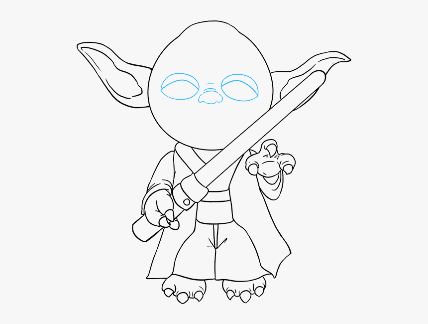 How To Draw Yoda - Yoda Drawing, HD Png Download, Free Download
