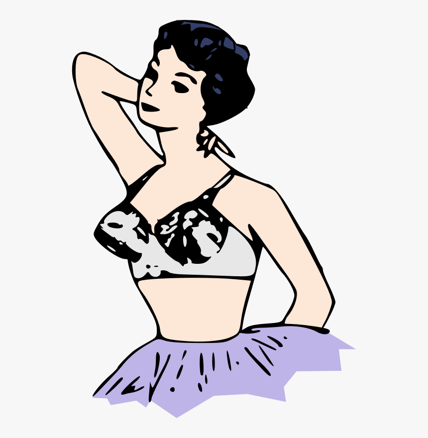 Lady In A Bra - Bra Cliparts Woman, HD Png Download, Free Download