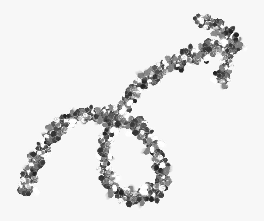 #arrow #gold #soft #aesthetic #silver #anatomy - Monochrome, HD Png Download, Free Download