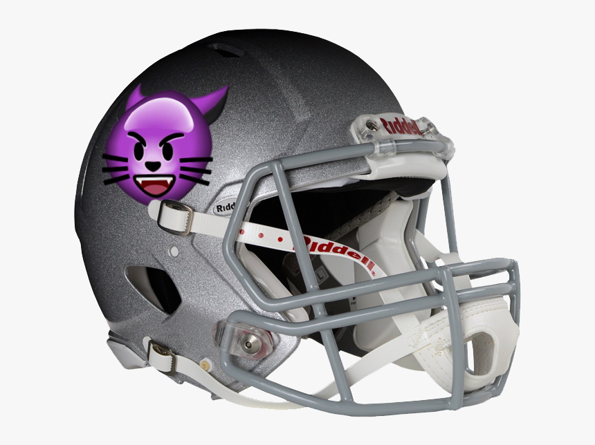 Matte Grey Riddell Football Helmet, HD Png Download, Free Download