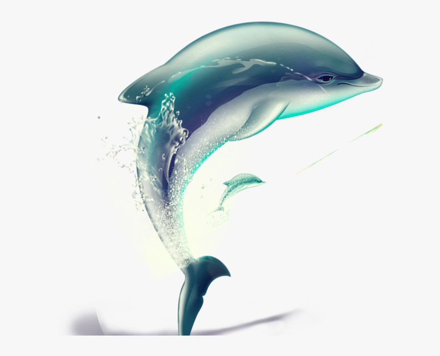 Vector Hand-painted Dolphin Png Download - Water Animals Images Png, Transparent Png, Free Download