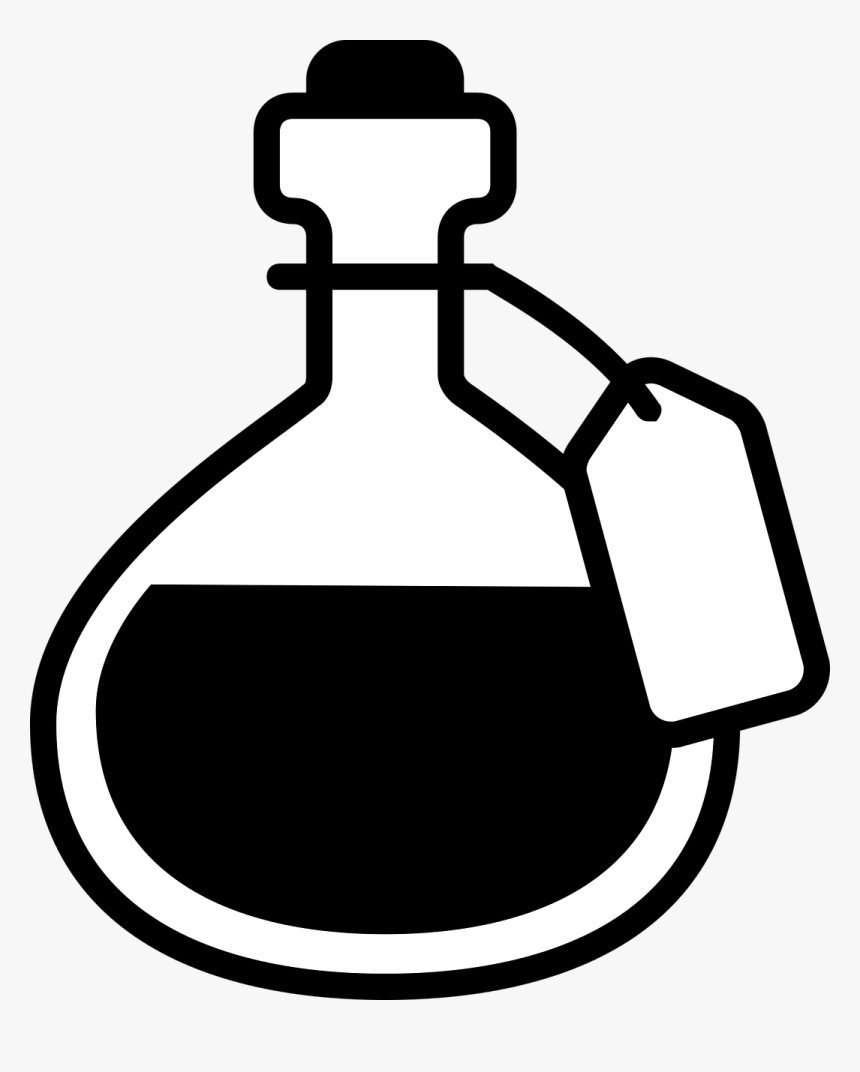 Potion Bottle Silhouette Png, Transparent Png, Free Download