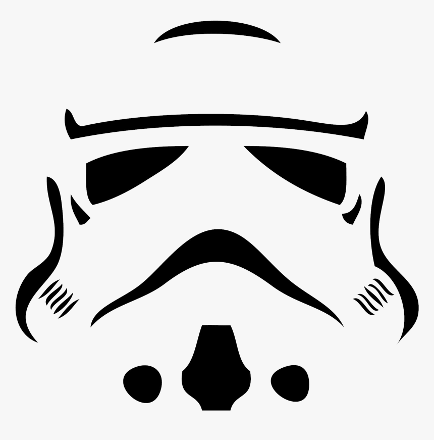 Stormtrooper Star Wars Helmet Stromtrooper Head Clipart - Printable Disney Pumpkin Stencil, HD Png Download, Free Download