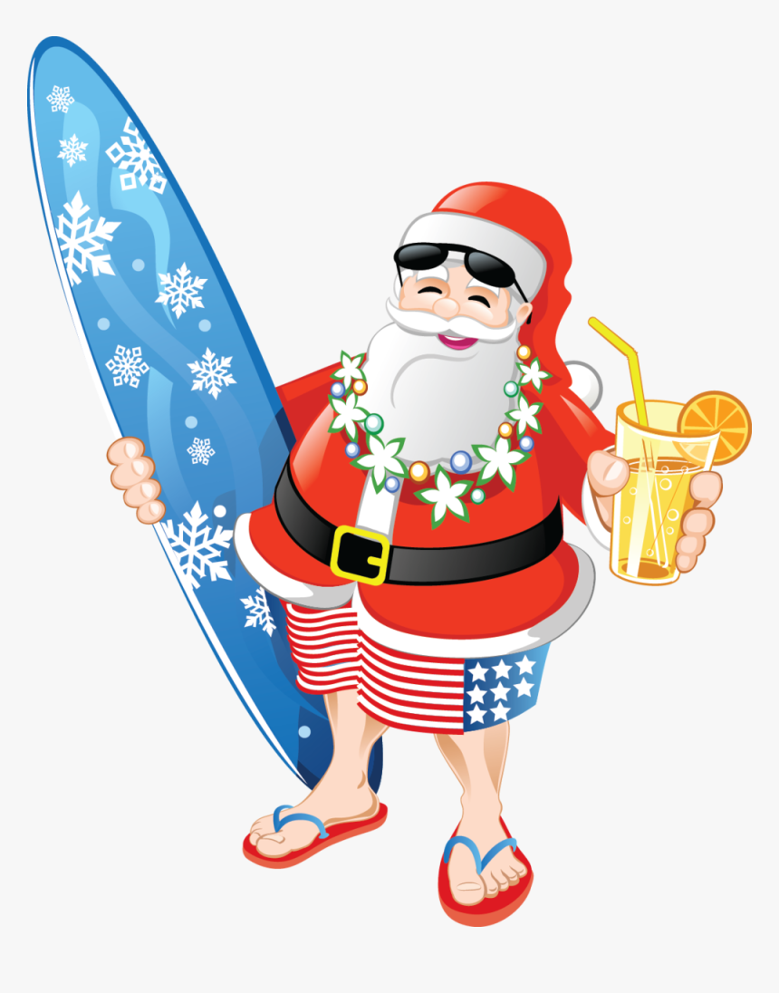Santa Christmas In July Clipart, HD Png Download, Free Download