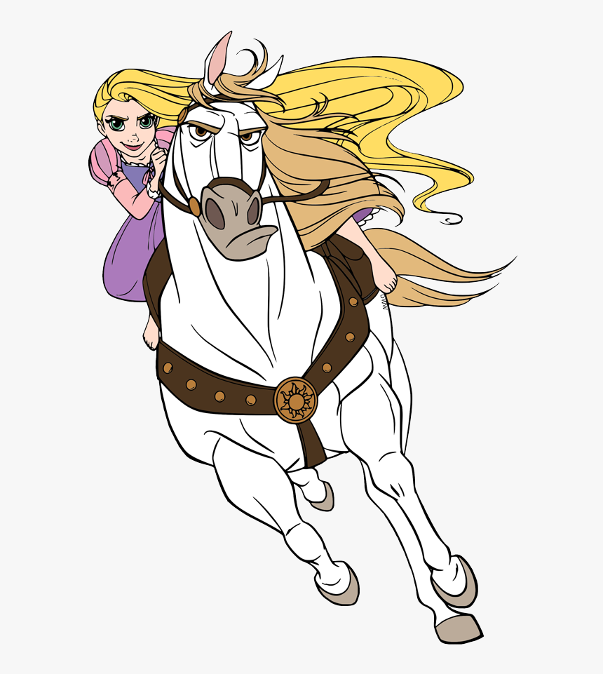 Rapunzel Riding A Horse, HD Png Download, Free Download