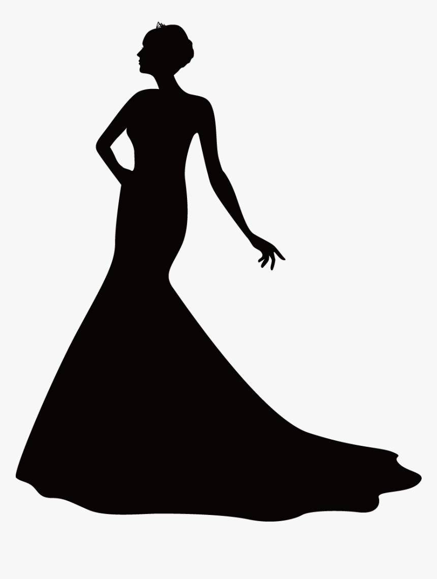 Silhouette Dress Illustration Vector Graphics Wedding - Silueta Vestidos Png, Transparent Png, Free Download