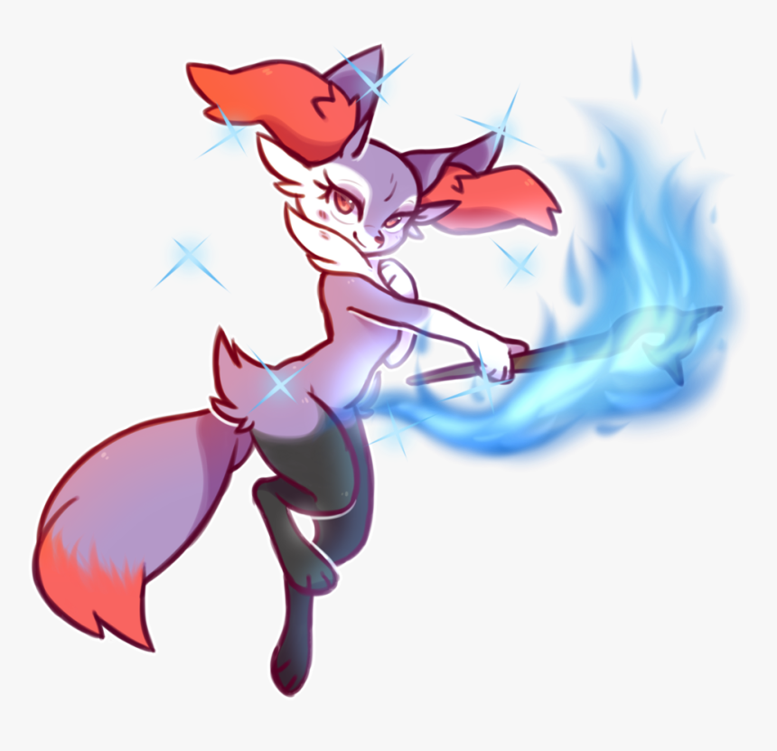 #braixen #pokemon #shiny #fox #foxfire #kitsune #freetoedit - Shiny Braixen Fan Art, HD Png Download, Free Download