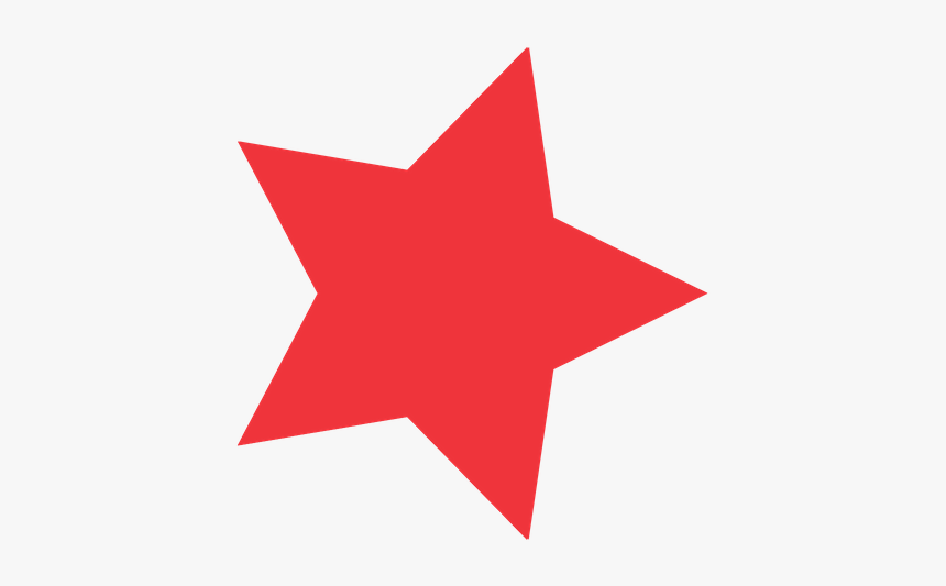 Red Star Pinterest Angle - Star Png Black And White, Transparent Png, Free Download