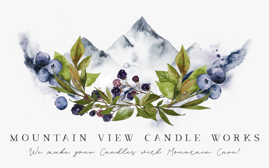 Mountain View Candle Works - Mountains And Flowers Watercolor Clip Art, HD Png Download, Free Download