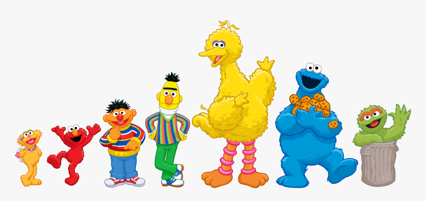 Diaper Clipart Elmo - Sesame Street Characters Cartoon, HD Png Download, Free Download