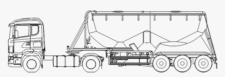 Silo Truck3d View"
 Class="mw 100 Mh 100 Pol Align - Line Art, HD Png Download, Free Download