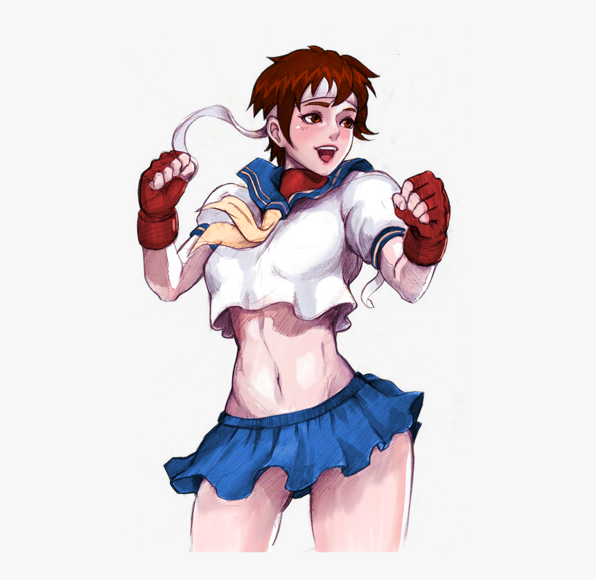 Sakura Street Fighter Dibujo, HD Png Download, Free Download