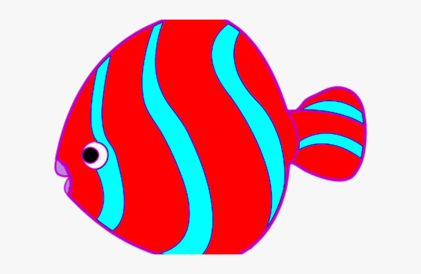 Tropical Fish Clipart Red Fish - Red And Blue Fish Clipart, HD Png