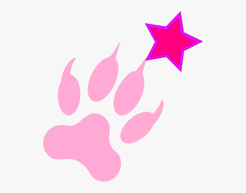 License Paw Plate For Girls Svg Clip Arts - Purple Panther Paws Clipart, HD Png Download, Free Download