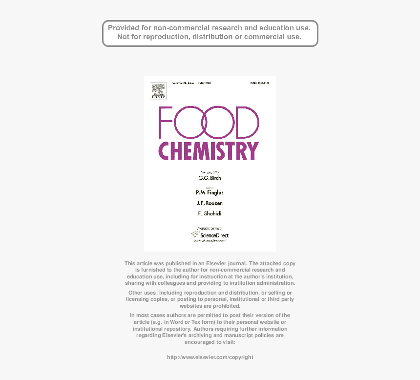 Food Chemistry, HD Png Download, Free Download