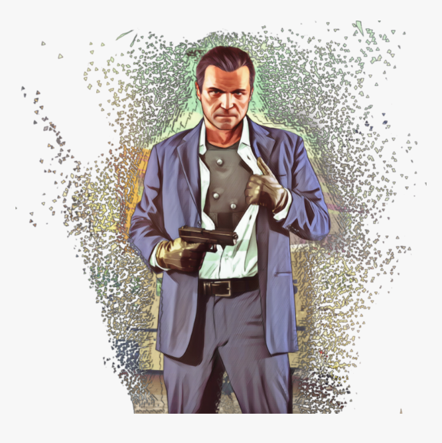 Michaeldesanta Gta5 Michael Rockstargames - Michael Gta V Art, HD Png Download, Free Download