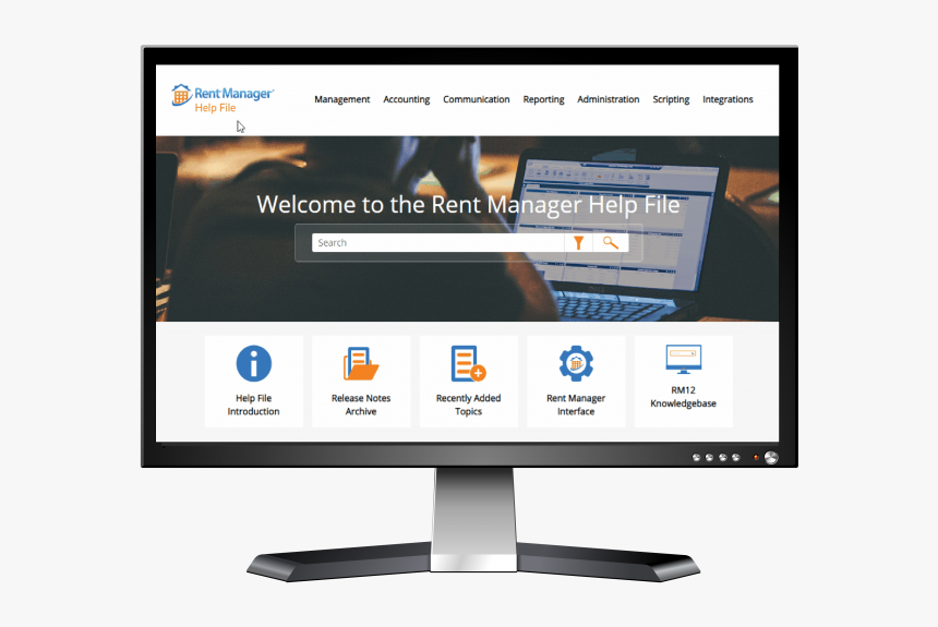 Rent Manager 12 Knowledgebase - Computer Monitor, HD Png Download, Free Download