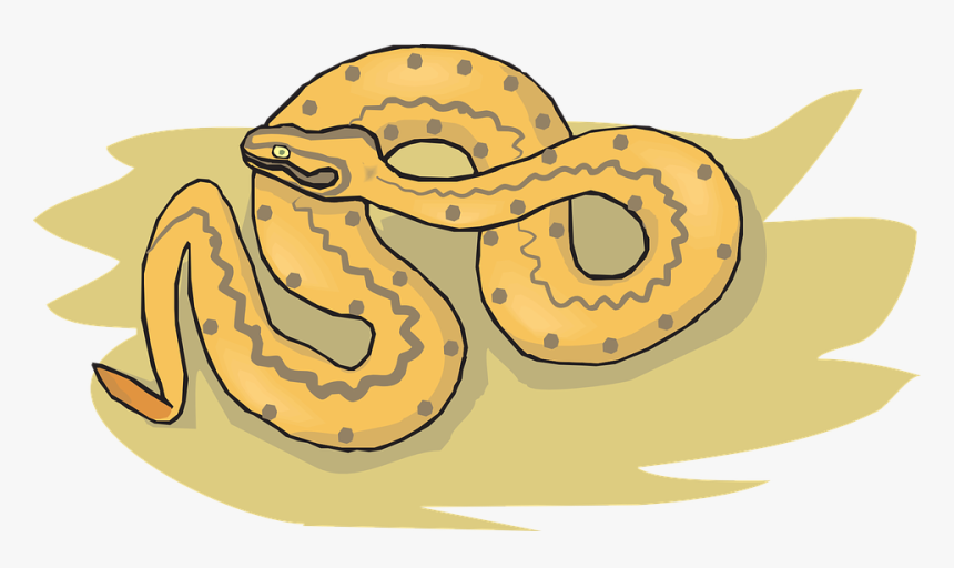 Snake, Sand, Desert, Reptile, Coiled, Slithering - Desert Snake Clipart, HD Png Download, Free Download