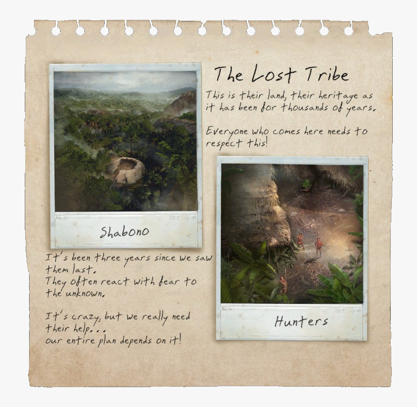 Lost Tribe Notebook Page - Green Hell Animal Locations, HD Png Download, Free Download
