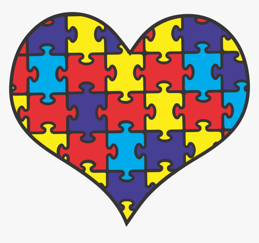 Autism Heart Png - Autism Puzzle Piece Heart, Transparent Png, Free Download
