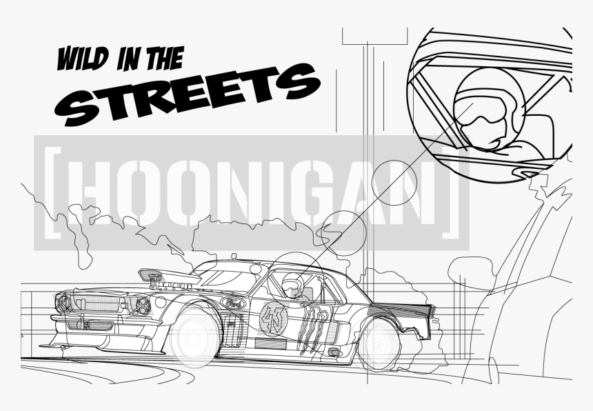 Honnicorn Wild In The Streets - Sketch, HD Png Download, Free Download