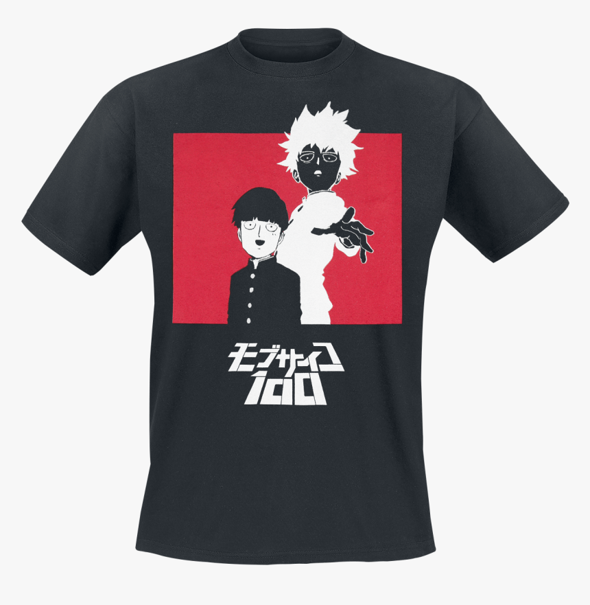 Mob Psycho 100 Logo T-shirt Schwarz Kjelkkb - Psycho Shirt Png, Transparent Png, Free Download