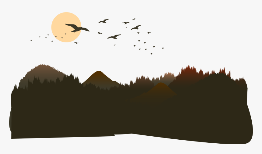 Clip Art Mountain Vector Png - Silhouette Mountains I Vector, Transparent Png, Free Download