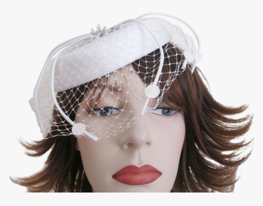 Svg Free Library White Fascinator Hat Vintage - Headpiece, HD Png Download, Free Download